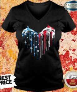 Dolphin Love american flag Shirt