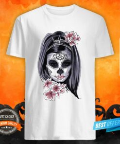 Girl Sugar Skull Dia De Muertos Day Of Dead Shirt