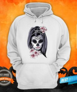 Girl Sugar Skull Dia De Muertos Day Of Dead Shirt 5