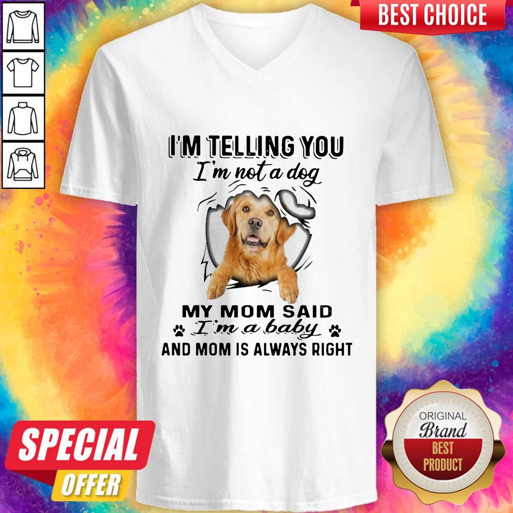 Golden Retriever I’m Telling You I’m Not A Dog My Mom Said I’m A Baby And Mom Is Always Right Shirt Golden Retriever I’m Telling You I’m Not A Dog My Mom Said I’m A Baby And Mom Is Always Right Shirt