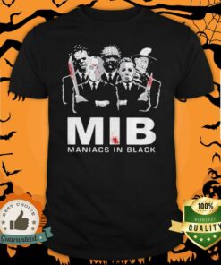 Halloween Horror Characters Mib Maniacs In Black Shirt