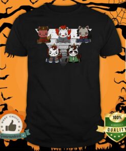 Halloween Horror Movie Cute Unicorn Characters Shirt