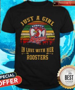 Just A Girl In Love With Her Roosters Vintage Shirt