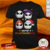 Skellington Halloween And Merry Christmas Happy Hallothanksmas Shirt