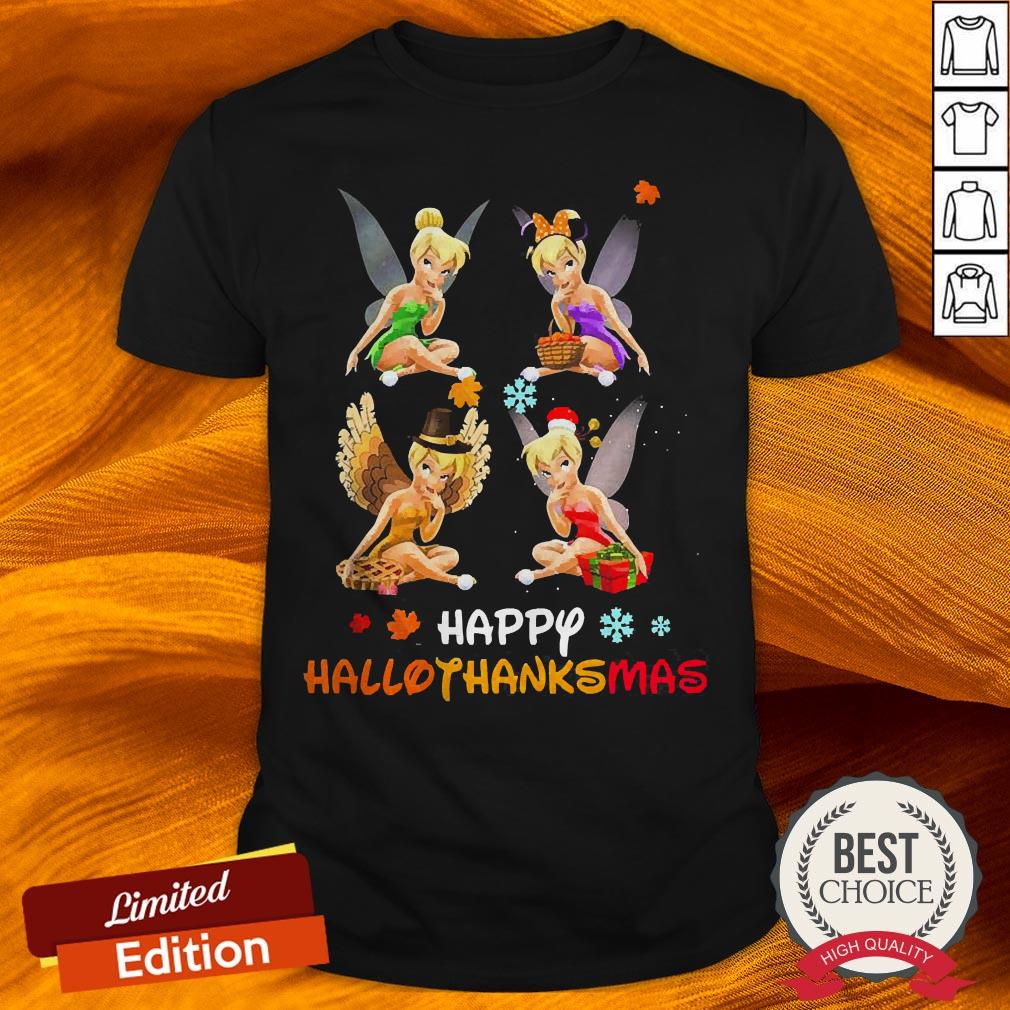 Tinkerbell Disney Halloween And Merry Christmas Happy Hallothanksmas Shirt Tinkerbell Disney Halloween And Merry Christmas Happy Hallothanksmas Shirt
