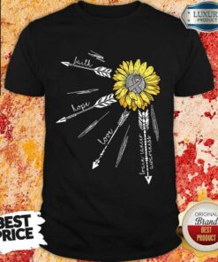 Top Faith Hope Love Brain Cancer Awareness Shirt