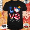 Top Love American Flag Occupational Therapist Shirt