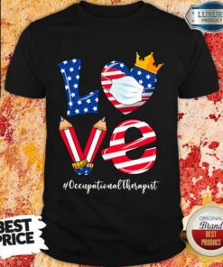 Top Love American Flag Occupational Therapist Shirt