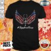 USA Nurse Angel Wings Patriotic American Flag 4th Of July Registered Nurse Shirt