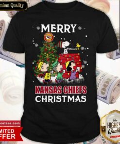 Awesome The Peanuts Merry Kansas Chiefs Christmas Shirt