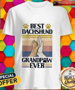 Best Dachshund Grandpaw Ever Vintage Retro Shirt
