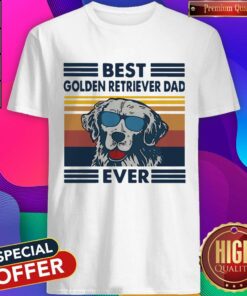 Best Golden Retriever Dad Ever Vintage Shirt