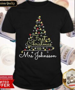 First Christmas As Mrs. Johnsson Tree Light Shirt