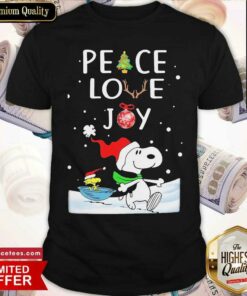 Funny Snoopy Peace Love Joy Christmas Shirt