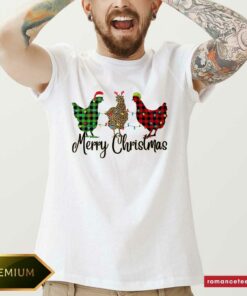 Good Chickens Leopard Plaid Lights Merry Christmas Shirt – RomanceTees
