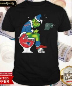 Good The Grinch New York Jets Shit On Toilet New England Patriots And Other Teams Christmas Shirt