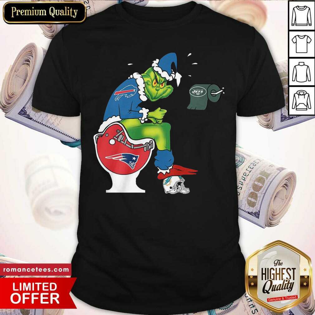 Good The Grinch New York Jets Shit On Toilet New England Patriots And Other Teams Christmas Shirt Good The Grinch New York Jets Shit On Toilet New England Patriots And Other Teams Christmas Shirt