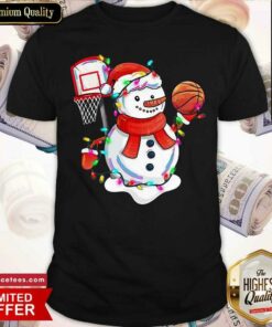 Official Basketball Snowman Christmas Shirt