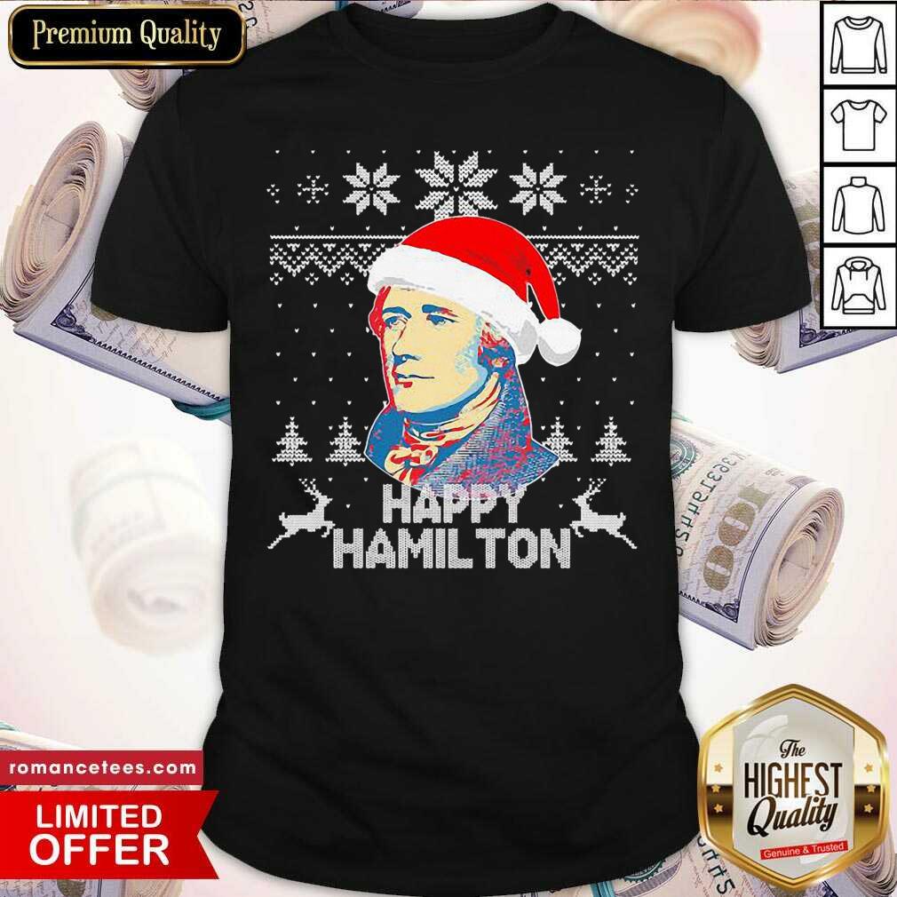 Official Happy Hamilton Ugly Christmas Shirt Official Happy Hamilton Ugly Christmas Shirt