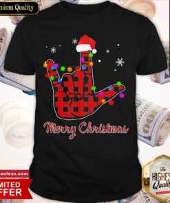 Official Merry Christmas Hand Funny Shirt