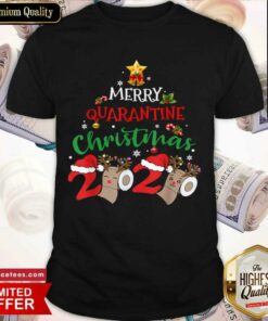 Official Merry Quarantine Christmas 2020 Pajamas Family Matching Xmas Shirt
