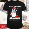 Penguin Face Mask Santa Merry Christmas Quarantine A New Day Of Life Shirt