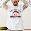 Santa Face Mask Merry And Masked Rad Tech Squad Christmas Shirt