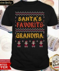 Top Santa’s Favorite Grandma Christmas Grandmother Xmas Shirt