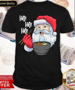 Top Santa Ramen Noodles Shirt Christmas Japanese Noodles Shirt