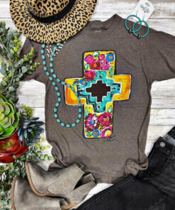 Callie Floral Cross Tee